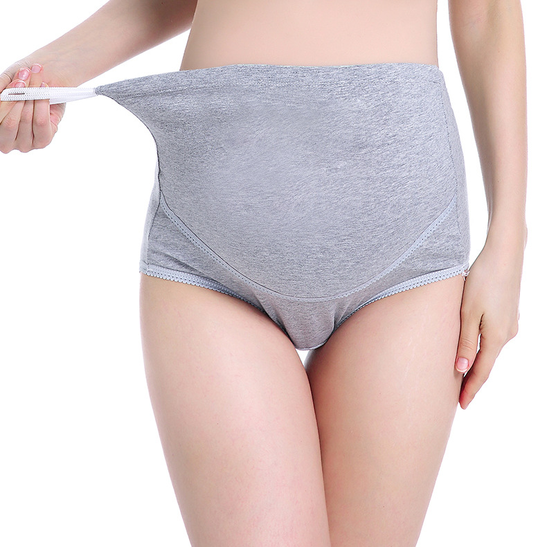 Solid color version of high waist pregnant women's underwear large size Breathable High waist abdomen adjustable pregnancy seamless abdomen manufacturers