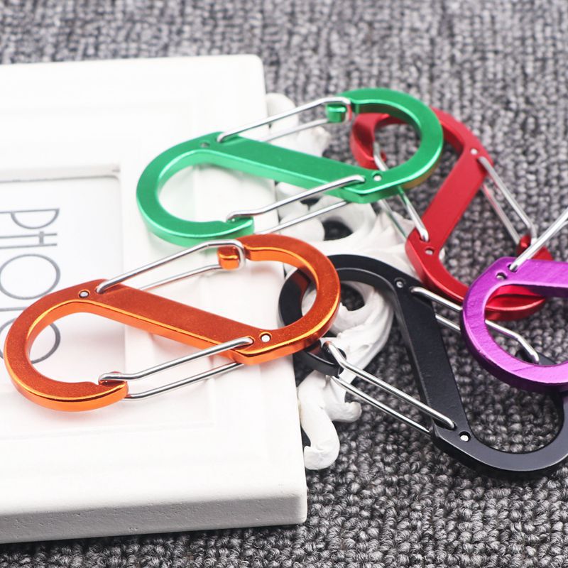 Factory supply No. 8 No. 9 88MMS type Spring buckle aluminum alloy eight-word hook flat colorful double bayonet steel wire