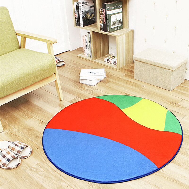 Cross-border new sports football door mat household non-slip round mat living room coffee table bedroom carpet a generation of hair