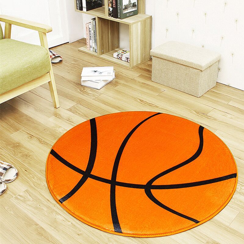 Cross-border new sports football door mat household non-slip round mat living room coffee table bedroom carpet a generation of hair