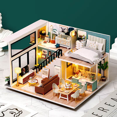 Zhiqu House diy Cabin Comfortable Life Handmade Assembled Model Toys Small House Creative Birthday Gift for Women