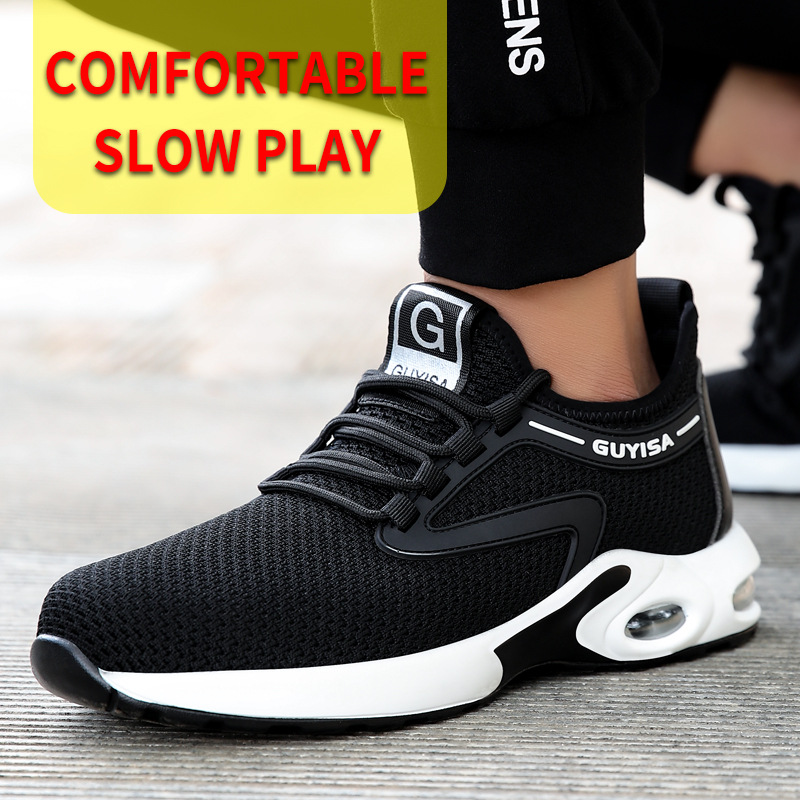 Safety shoes men's anti-smash anti-puncture steel toe shoes lightweight safety cross-border safety work shoes