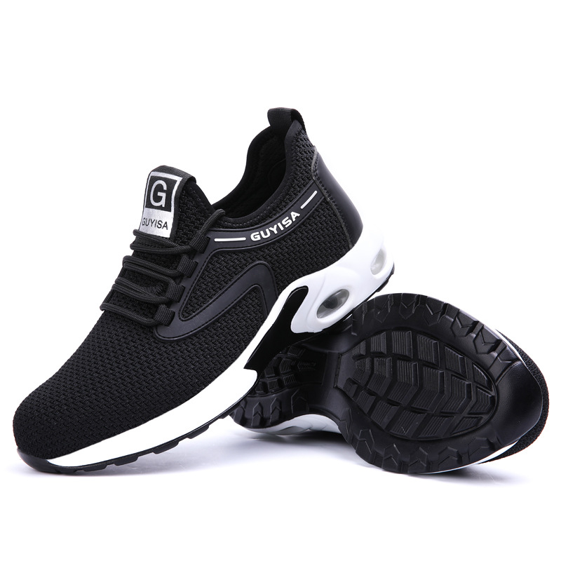 Safety shoes men's anti-smash anti-puncture steel toe shoes lightweight safety cross-border safety work shoes