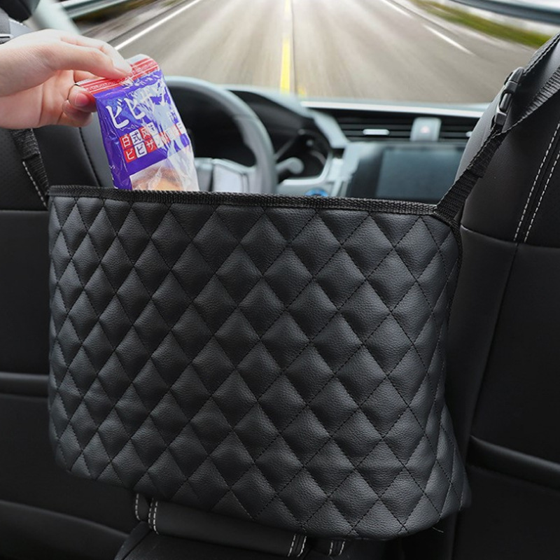 Factory car two-seat storage net pocket storage car bag net leather suspension car storage bag