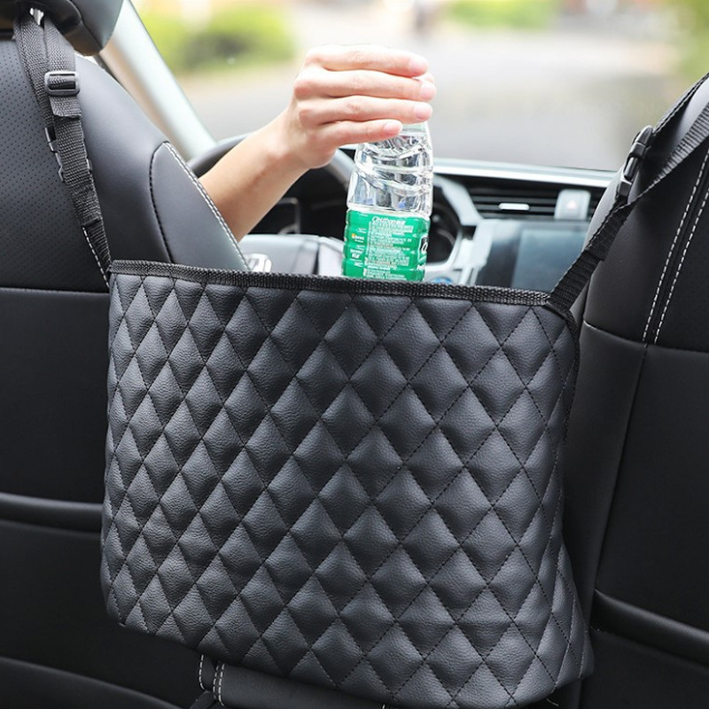Factory car two-seat storage net pocket storage car bag net leather suspension car storage bag