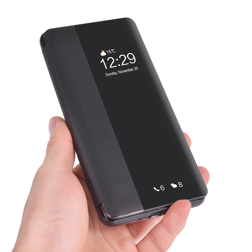 For Huawei P20 flip window phone case Huawei P20pro magnetic smart sleep phone leather case