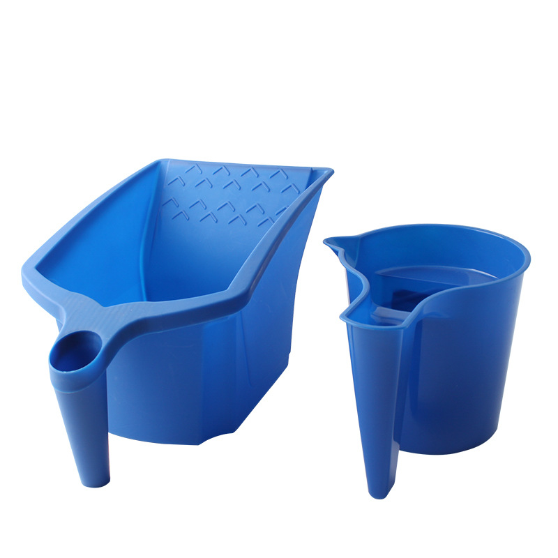 4 inch square round paint Cup plastic paint tray latex paint coating diatom mud container wall brush tool