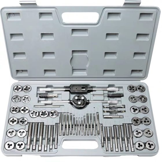 Complete set of tap die 60pc tap die set hand wrench die twist 60 piece set metric inch set