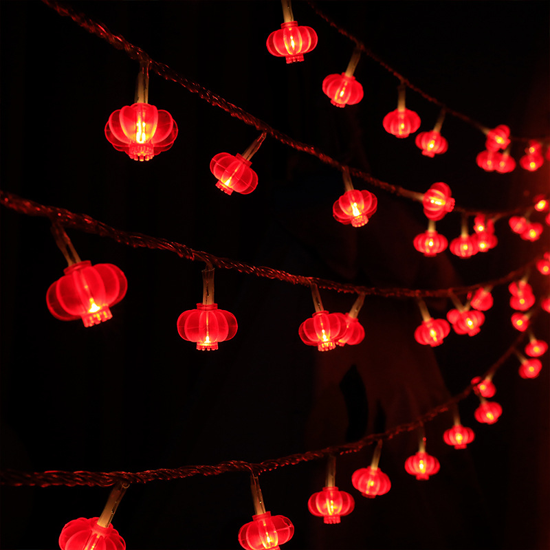 New Year Chinese New Year Spring Festival LED string lights Chinese knot red lantern flashing lights lights string festive decoration festive lights
