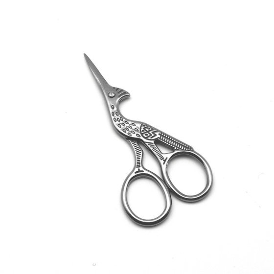 Stainless Steel Gold Plated Crane Shears Yarn Shears Tea Ceremony Tea Bag Shears Cross-stitch Handmade Shears Tailor Thread Shears