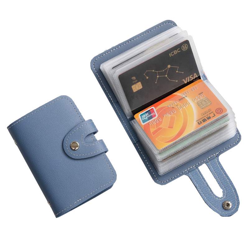 Stitch Large Capacity Card Case Leather Card Case Korean Bank Card Anti-degaussing Driver's License Case Gift Multi-card 26 Card