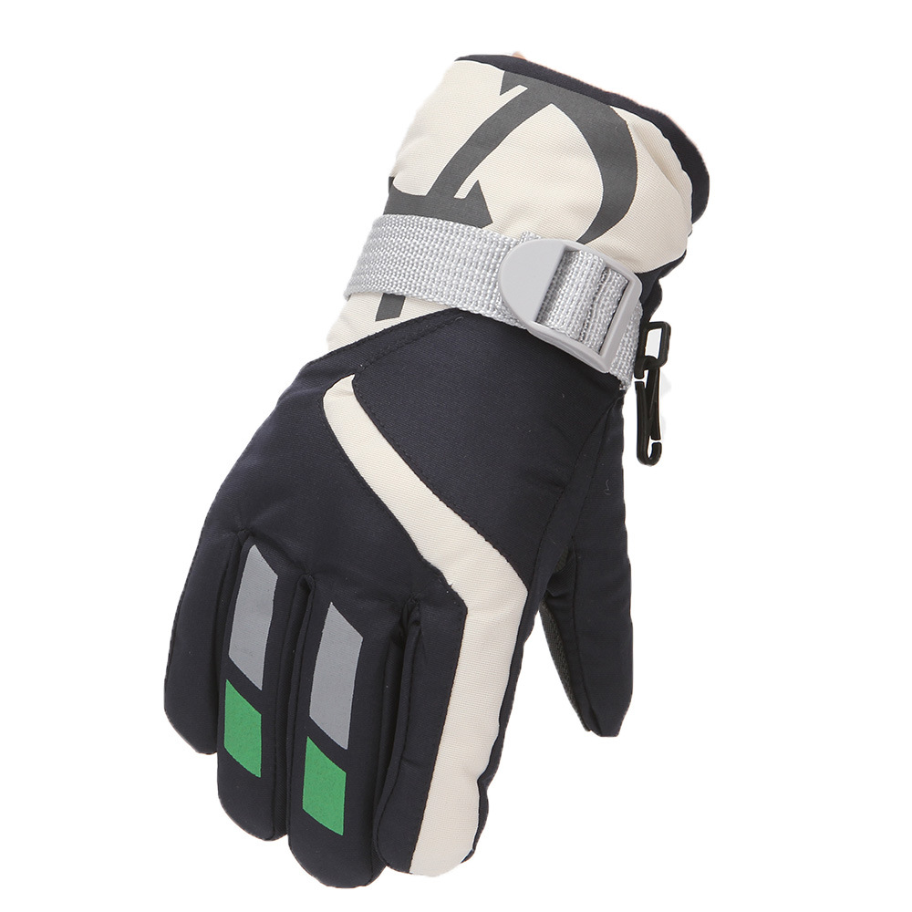 Children's ski gloves cycling waterproof winter warm outdoor roller skating snow gloves multi-size cross-border