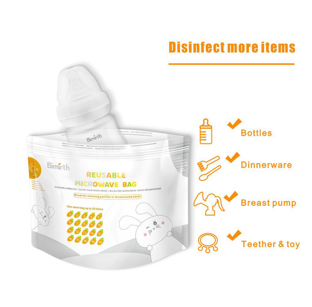 Microwave Steam Sterilization Bag Milk Sucker Bottle Sterilization Zipper Bag Kitchen Supplies Cross-border Sterilization Steam Bag