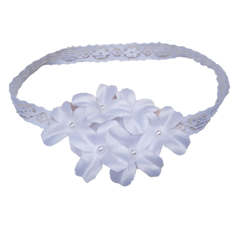 Korean Style Headwear Baby Hair Band Pearl Flower Children's Hair Accessories Princess Headwear Baby Girl Headband Hundred Days Photography