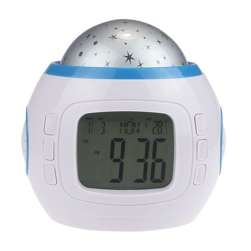 Dream Music All over the Sky Stars Projection Alarm Clock Birthday Gift Internet Celebrity Toy Children's Sleep Alarm Clock Night Lights