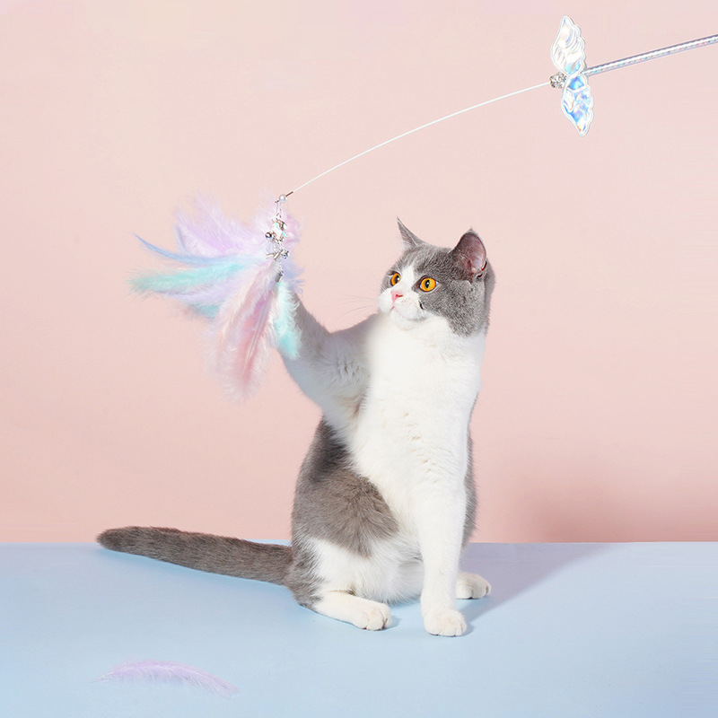 zeze Fantasy Feather Cat Tease Bell Bite-resistant Molar Cat Toy Self-Hi Cat Toy Cat Toy Cat Supplies