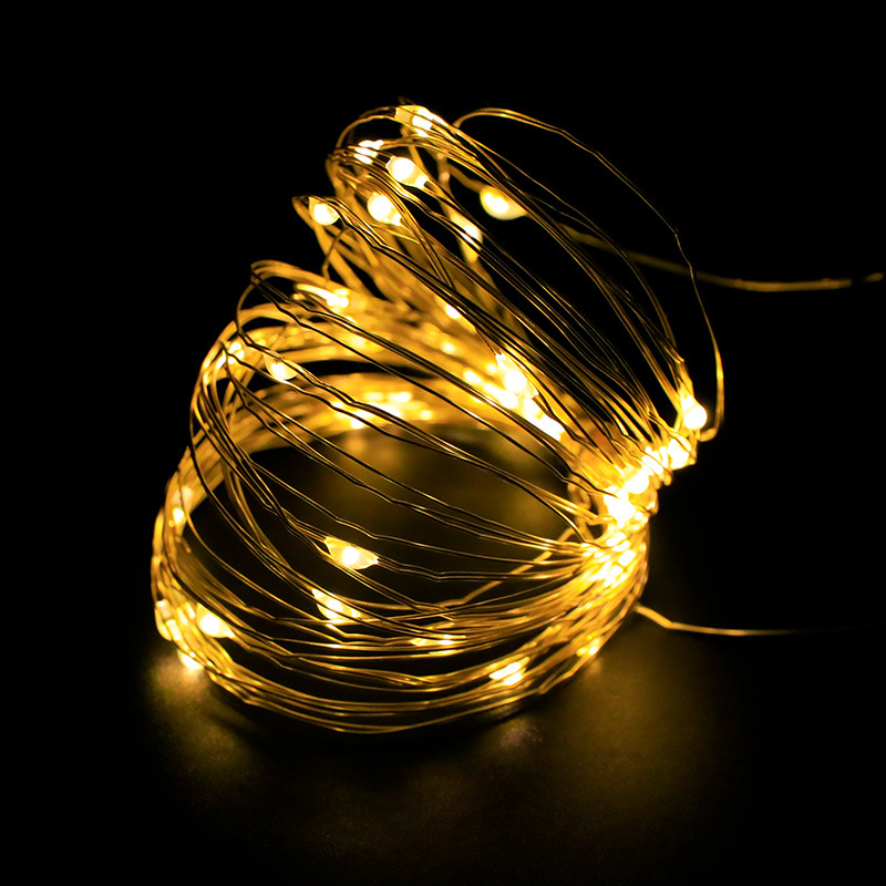 LED light string copper wire light string 8 function Christmas holiday decoration remote control light string live LED light string wholesale in large quantities