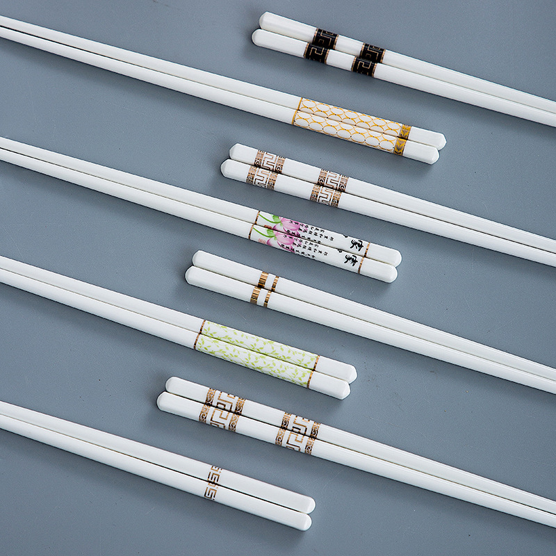 Ceramic chopsticks factory direct home easy to clean environmental protection Nordic gold ceramic tableware chopsticks gifts