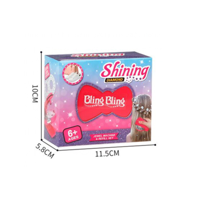 Amazon cross-border blingbling nail drilling machine children's play house stick drilling machine girl makeup toy