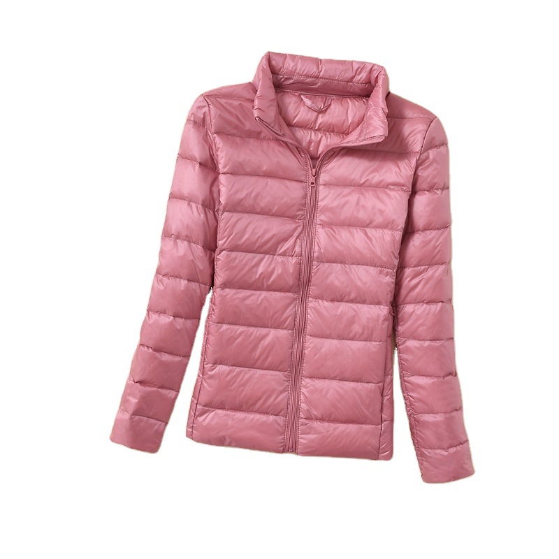 Winter Siyu plus size down jacket women's winter New short thin stand collar thickened warm slim white duck down jacket
