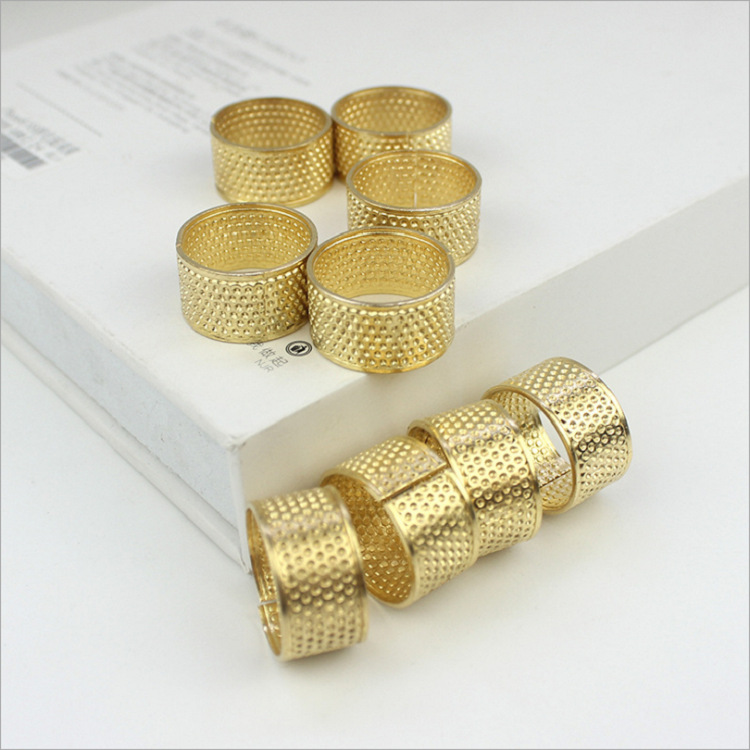 Factory direct gold and silver sewing hand sewing needle top ring sewing box matching thimble hoop extra thick copper thimble