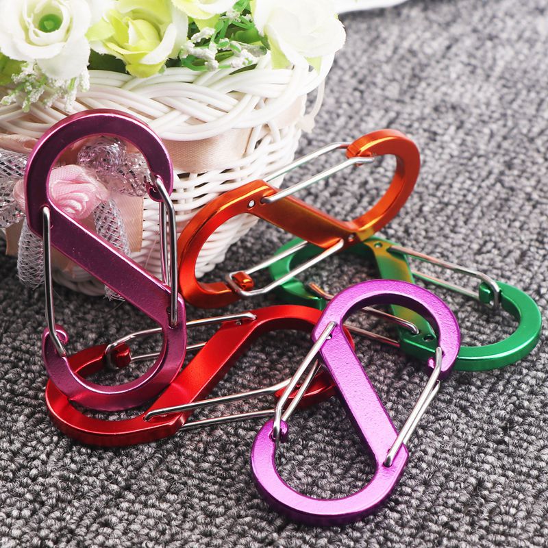 Factory supply No. 8 No. 9 88MMS type Spring buckle aluminum alloy eight-word hook flat colorful double bayonet steel wire
