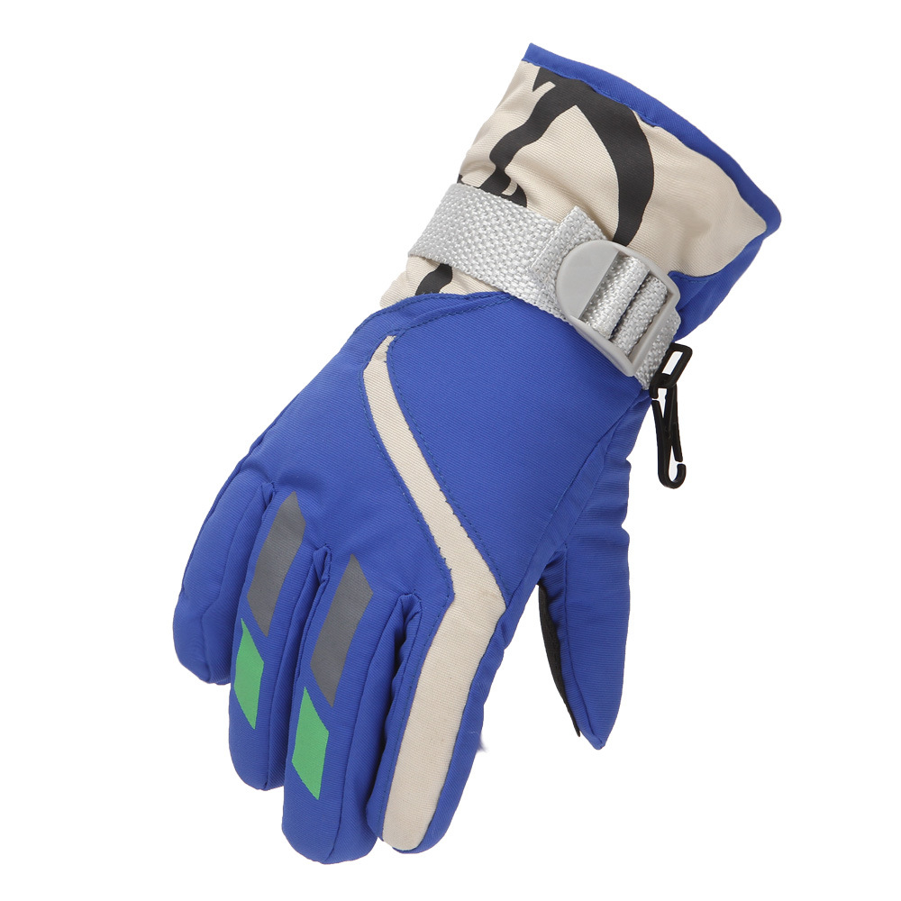 Children's ski gloves cycling waterproof winter warm outdoor roller skating snow gloves multi-size cross-border