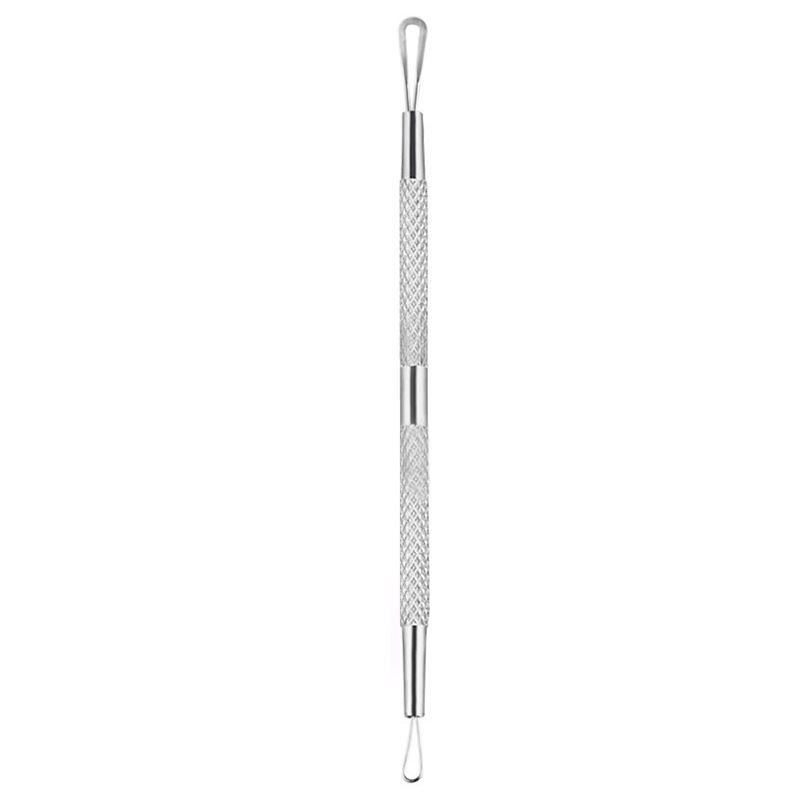 In stock stainless steel twist handle double-headed acne squeezing ring blackhead dual-use acne needle