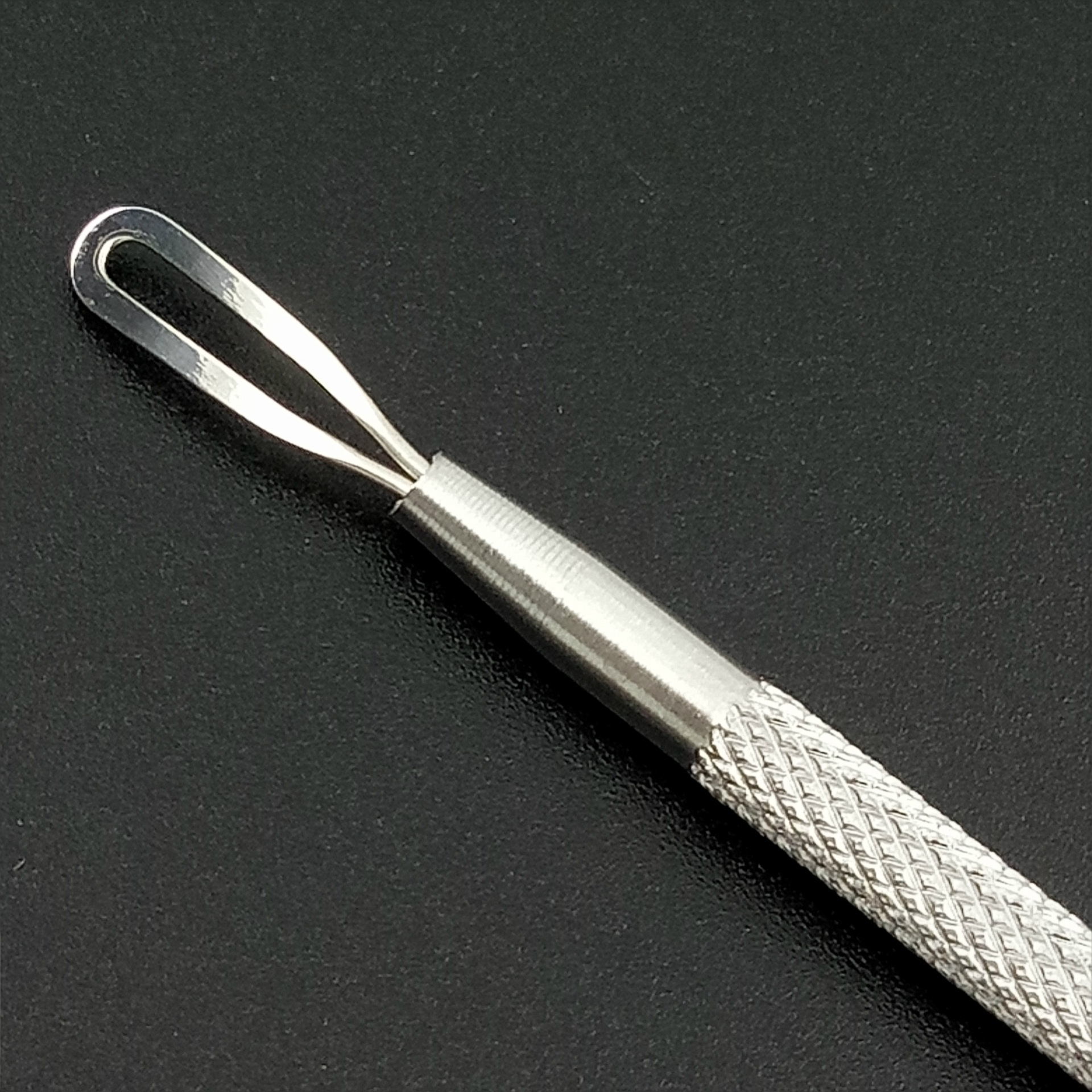 In stock stainless steel twist handle double-headed acne squeezing ring blackhead dual-use acne needle