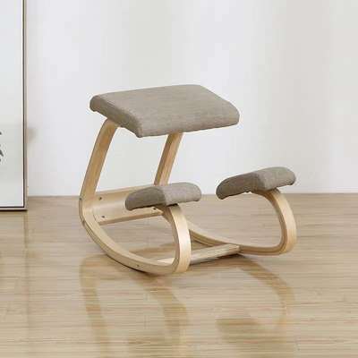 Cross-border Wooden sitting posture correction chair human function chair cervical spine correction chair Home Office fitness yoga chair