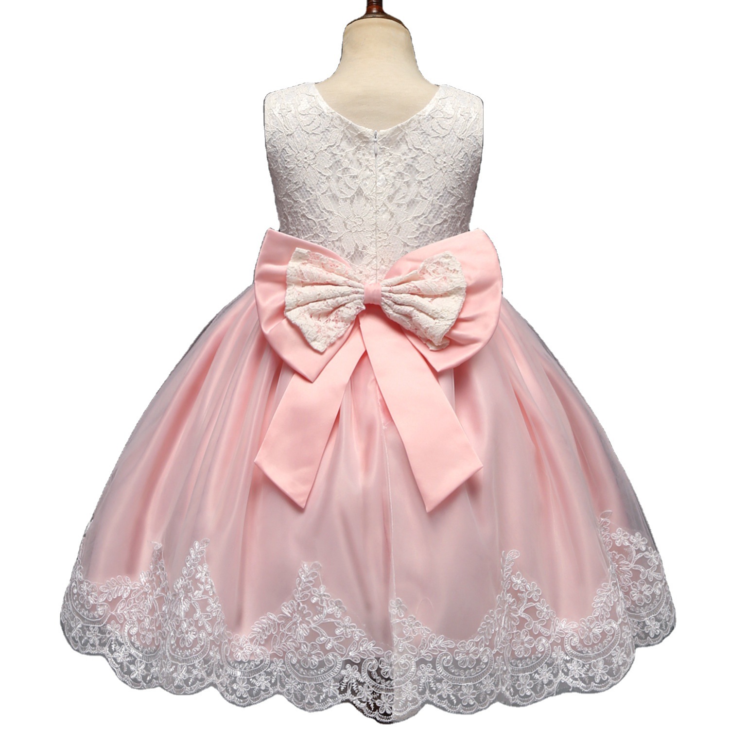 Baby's one-year-old dress 2021 cross-border new Full Moon dress women's mesh printed baby dress with bow