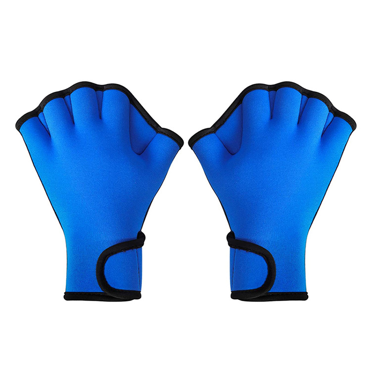 Factory direct adult children swimming gloves diving materials flipper duck palm paddle rubber diving gloves
