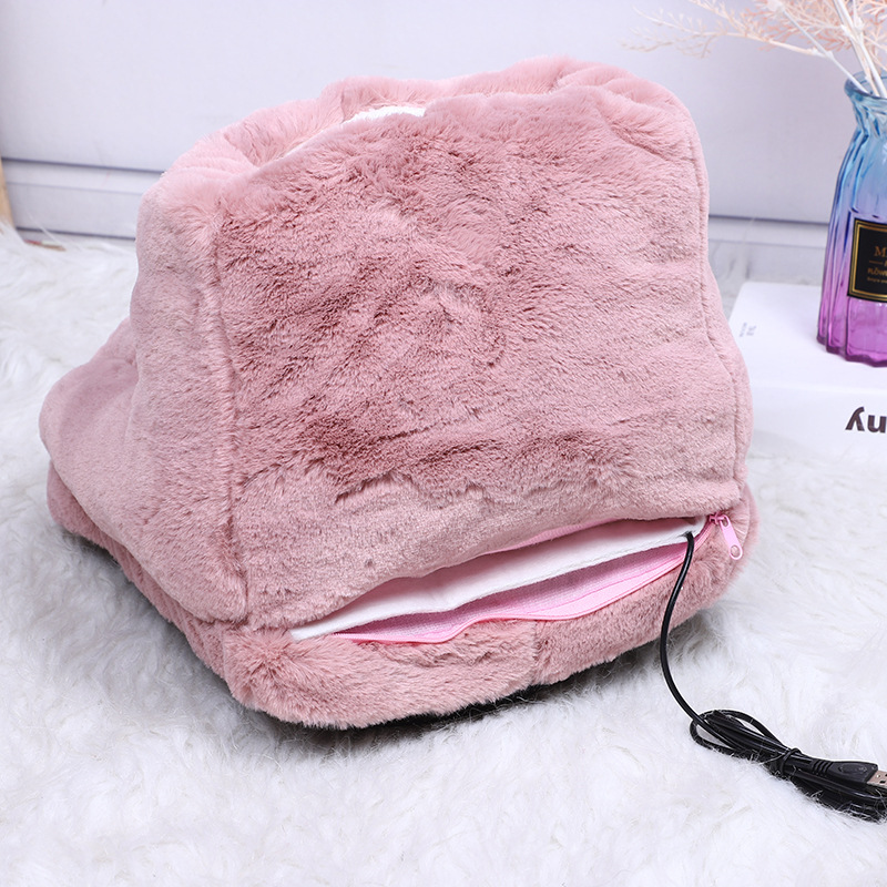 High-top foot warmers usb electric shoes electric warmers office dormitory artifact bed sleeping charging hot water bag set