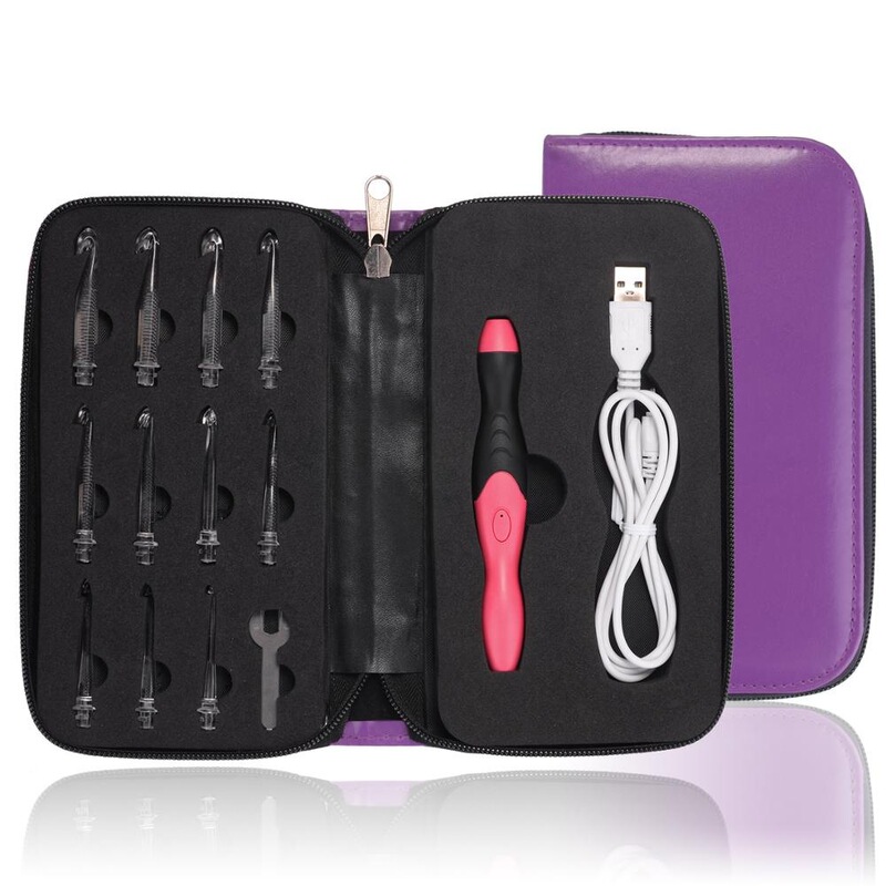 Ledかぎ針アマゾン製品led発光かぎ針11-1usb充電crochet hooks|undefined