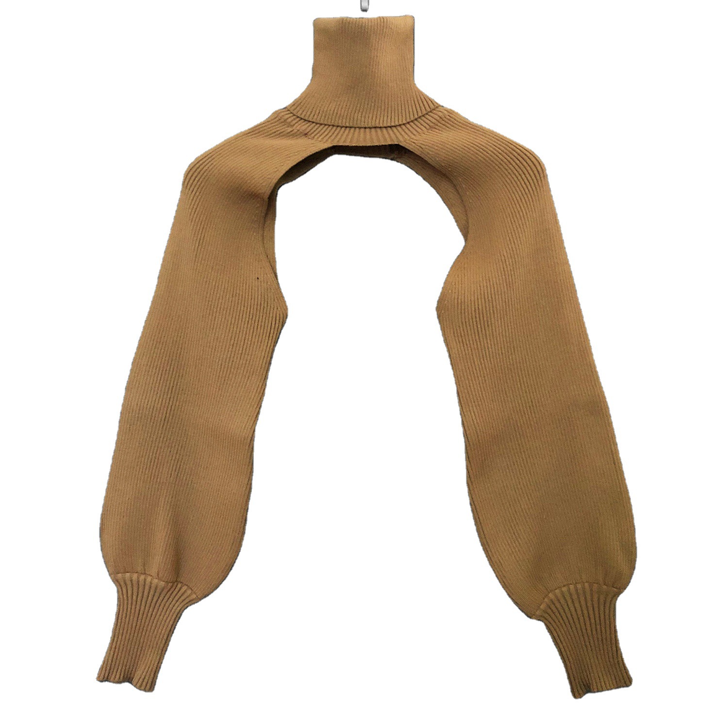 2020 autumn and winter cross-border explosions women's Amazon AliExpress lantern sleeve high collar wool sleeve net color sweater women