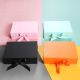 Spot flip folding box wholesale bow solid color packaging box cross-border foreign trade folding gift box one-piece gift box