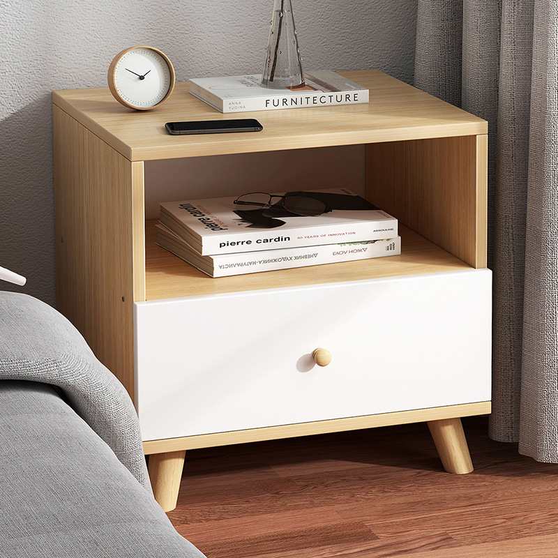 Nordic Style Bedside Table Modern Simple Light Luxury Style Bedside Cabinet Storage Cabinet Bedroom Small Cabinet Small Storage Narrow Cabinet