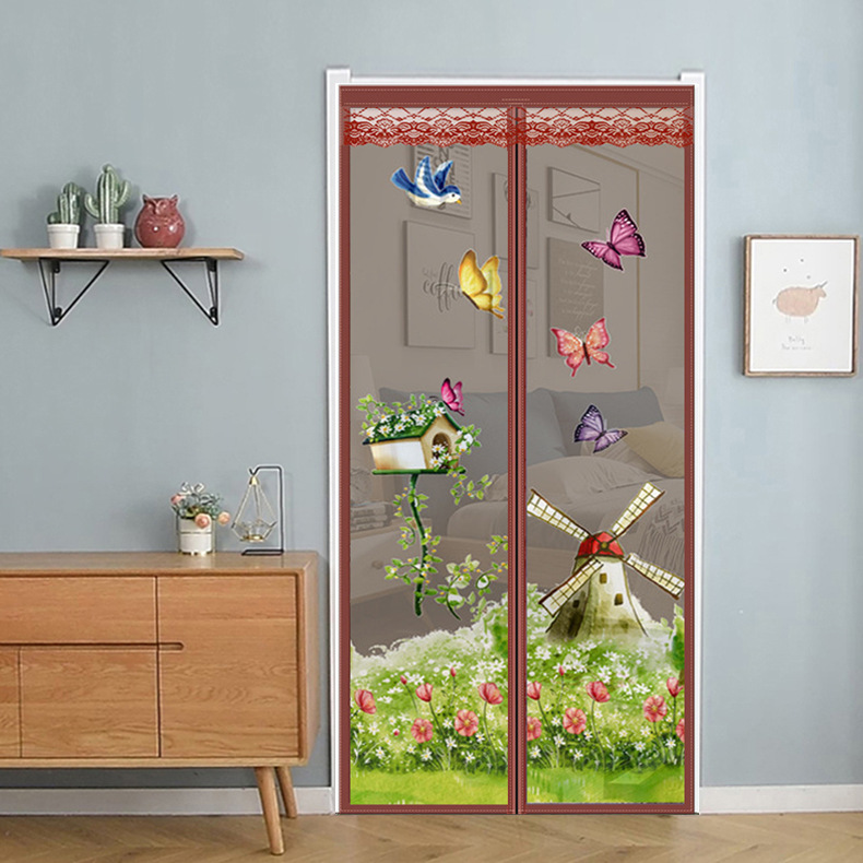 Velcro mosquito-proof door curtain summer magnetic soft screen door screen window fly-proof mosquito-proof curtain self-priming punch-free accessories