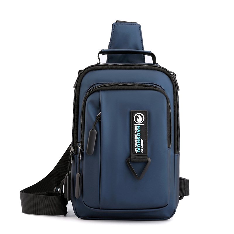 Cross-border exclusive for new men's chest bag fashion shoulder messenger bag multi-functional waterproof chest bag outdoor travel backpack