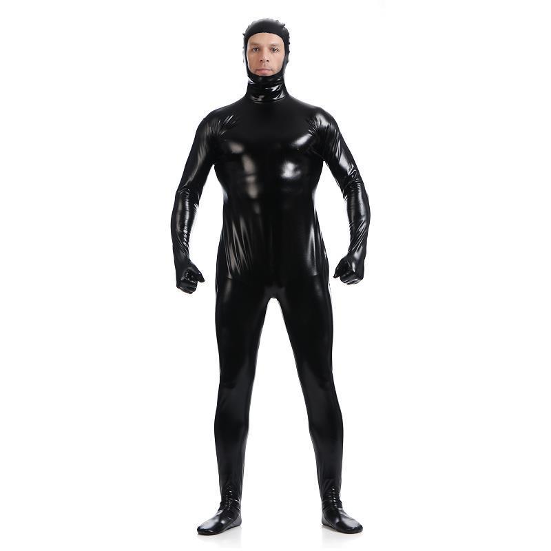 Glue-coated tights men's all-inclusive open face rubber clothing full body zentai stage performance clothing Amazon clothing