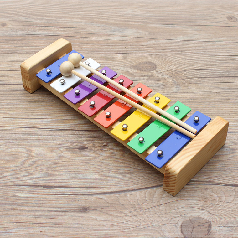 8-tone aluminum plate harp Orff percussion color film accordion kindergarten children's big eight-tone harp