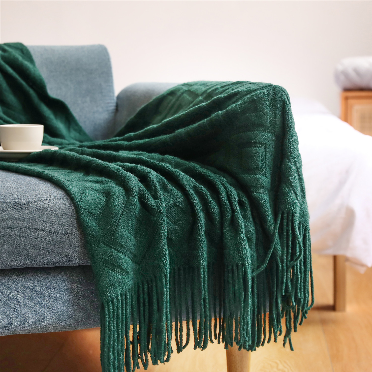 Sofa Blanket Blanket Blanket Knitted Blanket Office Nap Blanket Jacquard Blanket American Style Blanket Thread Blanket