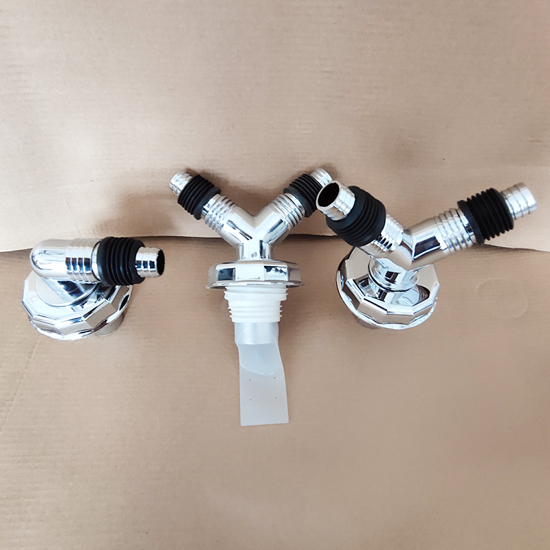 Factory washing machine drain pipe sewer tee floor drain joint balcony sewer Y-shaped deodorant plating small bend 50