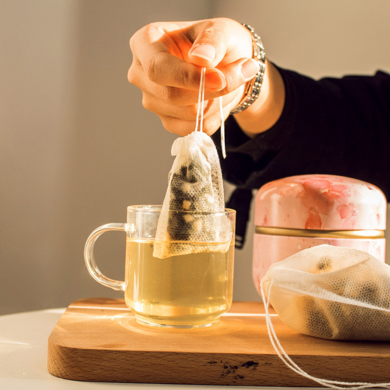 Cross-border food-grade disposable thread-drawing tea bag non-woven fabric filter bag slag tea bag small bubble bag