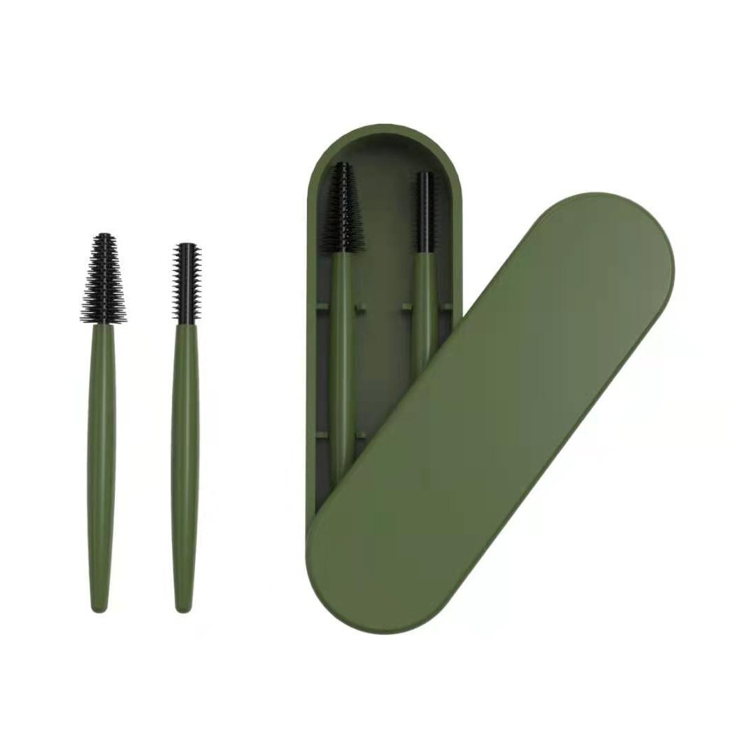 Cross-border new silicone eyelash brush eyebrow brush suit portable reusable makeup brush factory direct supply