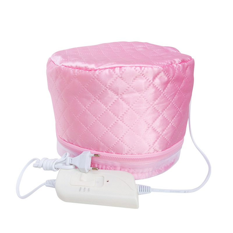 New Three-gear Temperature Baking Oil Hat Electric Heating Hat Pure Pink Household Evaporative Hair Beauty Hat for Hair Dyeing and Perming Heating Hat