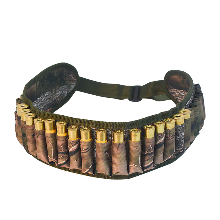 Cross Border New Product Outdoor Camouflage 30 Hole Bullet Belt Tactical Belt CatridgeBelt Hunting Shooting Belt