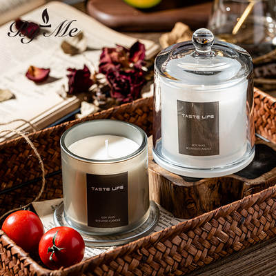 BYME Golden Bell Cover Glass Candle Hand Gift SPA Essential Oil Creative Home Smokeless Aromatherapy Candle Ornaments