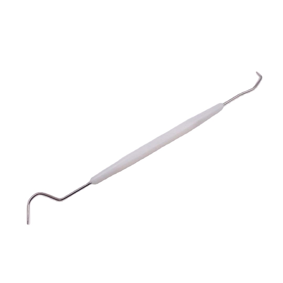 Wholesale double-headed crochet double-headed crochet text play Diamond Walnut cleaning hook stainless steel crochet white