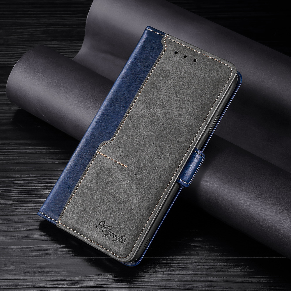 For creative Samsung S20 FE solid color mobile phone case Note 20 bracket mobile phone leather case S9 card protection case